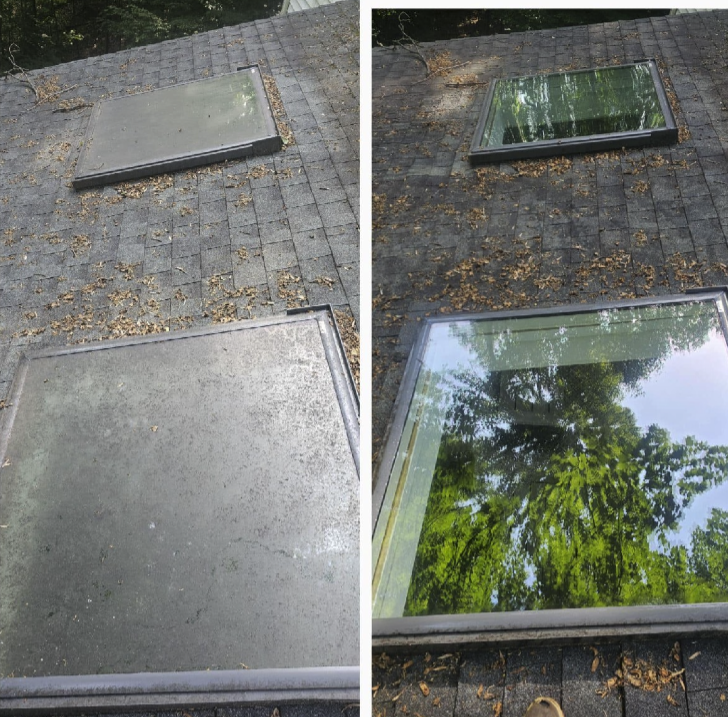 window cleaning before after